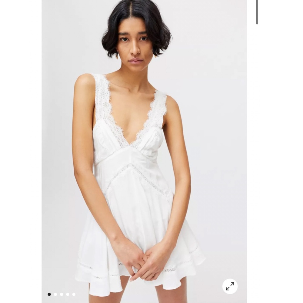 Urban outfitters lace trim mini dress